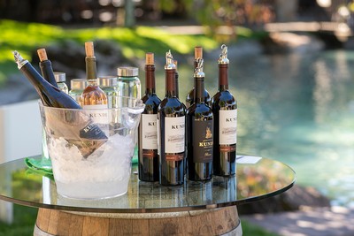 Wine in ice buckets ready to serve