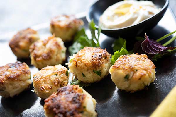 Mini Crab Cakes with Citrus Aioli