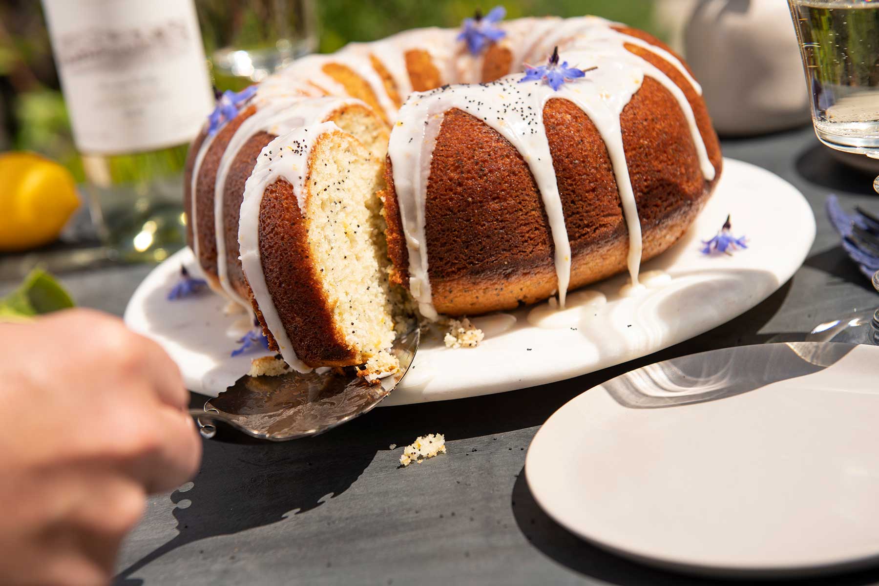 Lemon Poppy Seed Cake with Meyer Lemon Glaze