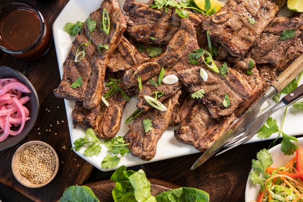 Korean Short Ribs with Slaw and Rice