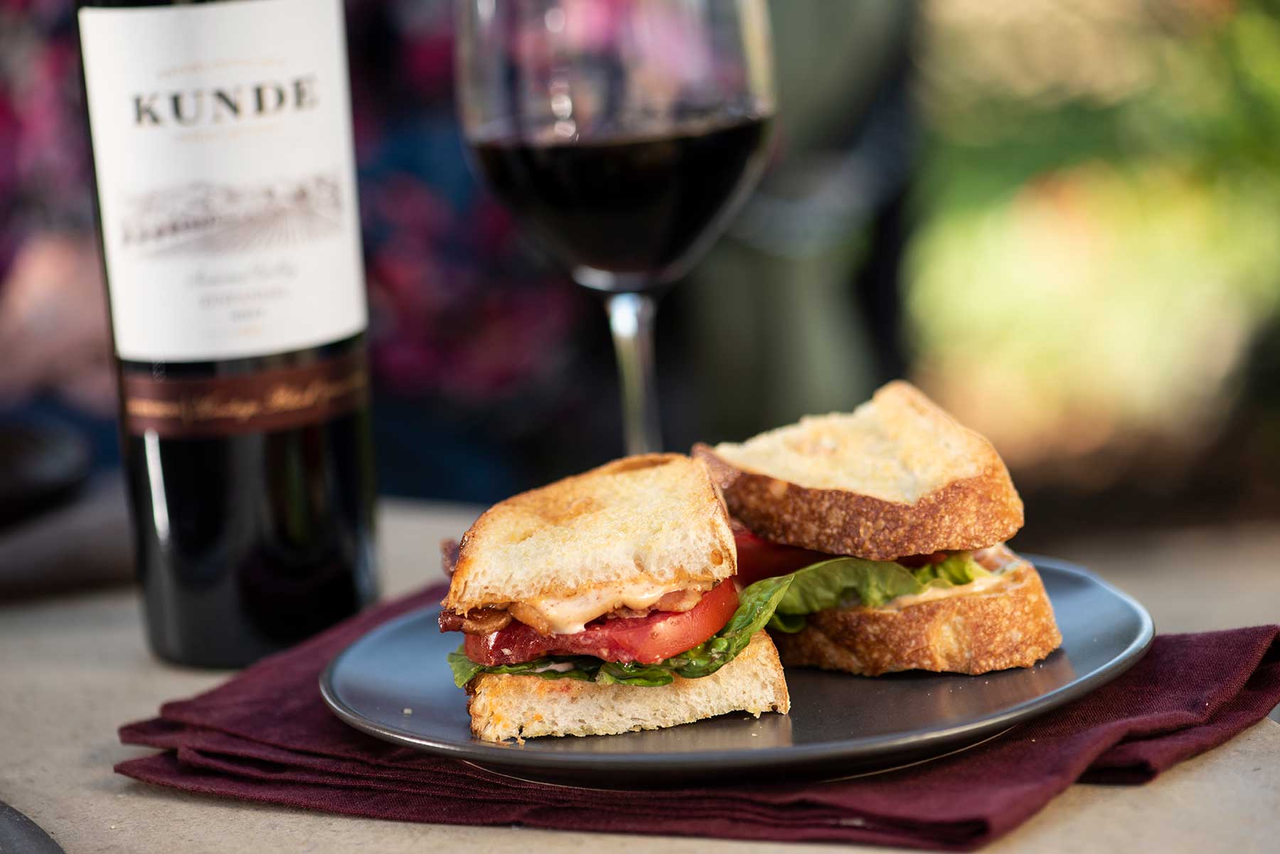 Bacon Lettuce and Tomato with Smoky Aioli Sandwich