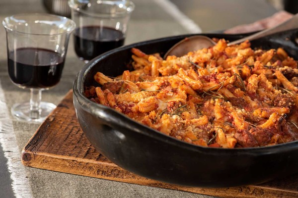 Baked Pasta with Sausage Ragu 