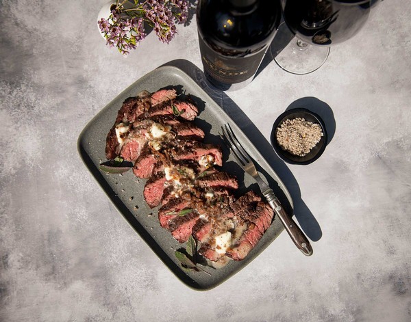 Bavette Steak with Porcini Port Butter