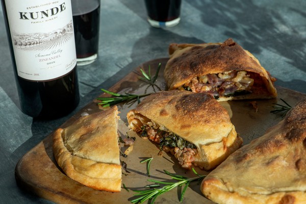 Calzones with Italian Sausage, Fennel and Fontina
