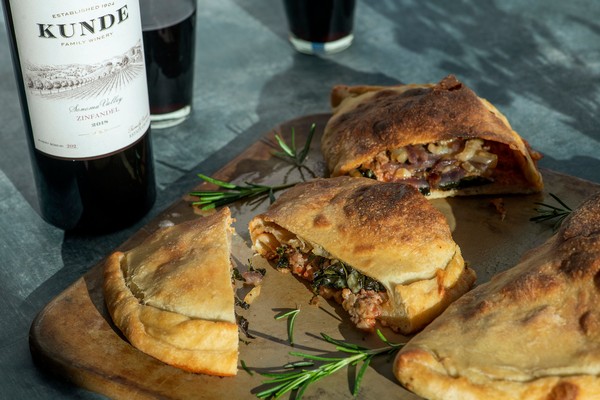 Calzones with Italian Sausage, Fennel and Fontina