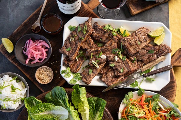 Korean Short Ribs with Slaw and Rice