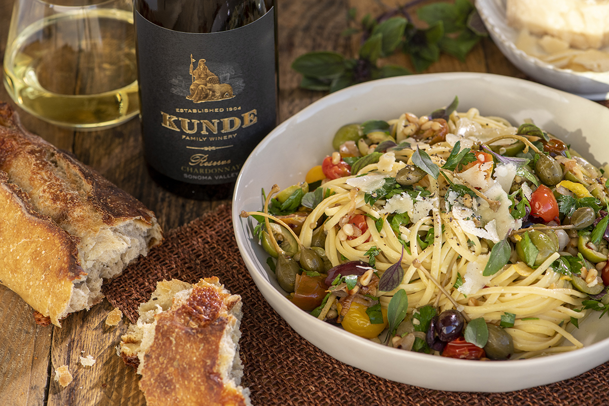 Linguine with Olives and Herbs