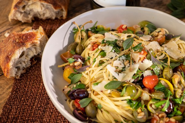 Linguine with Olives and Herbs