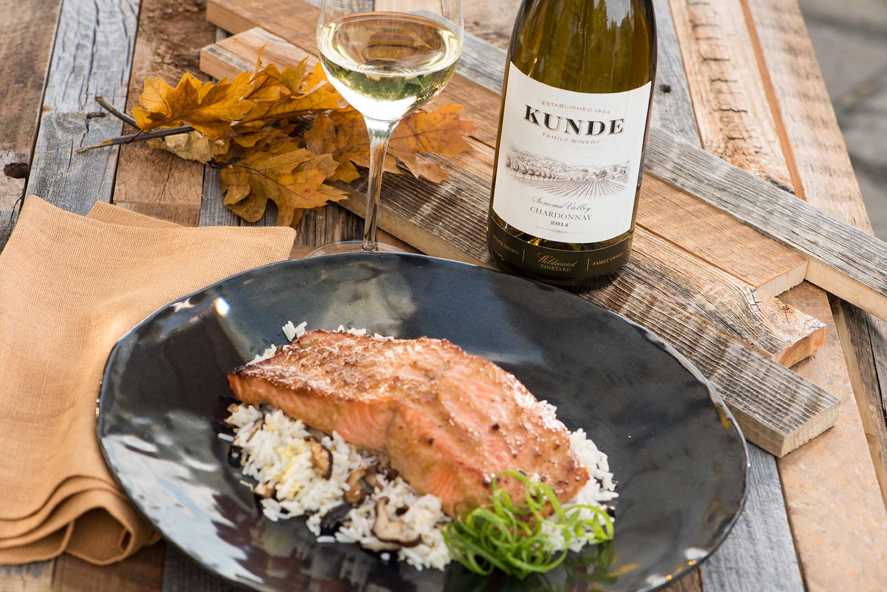 Miso-Glazed Salmon with Shiitake Mushroom Rice