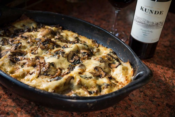 Caramelized Onion and Mushroom Lasagna with Bechamel Sauce