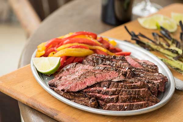 Grilled Skirt Steak Fajitas