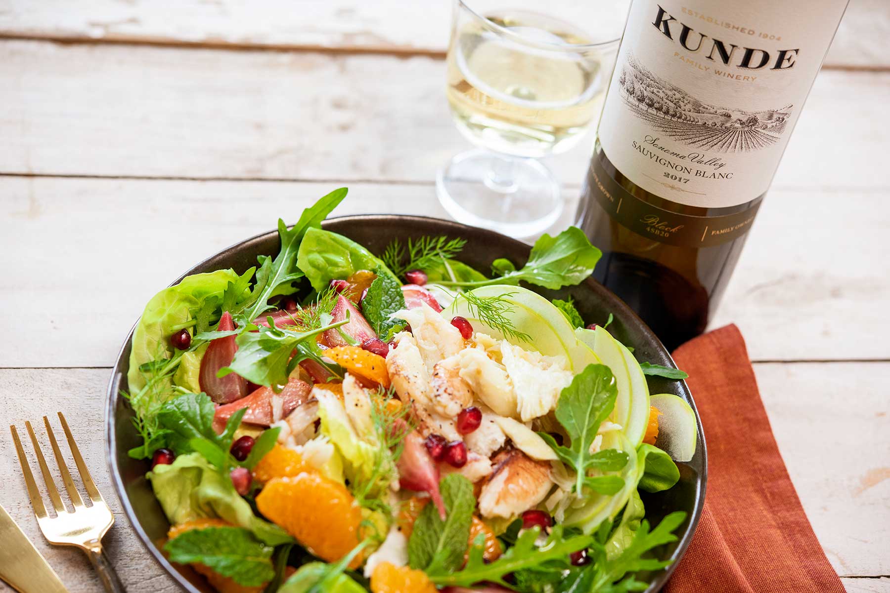 Crab Salad with Tangerines and Ruby Beets