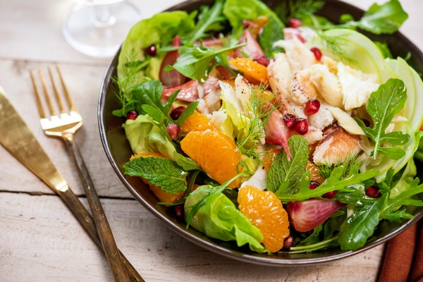 Crab Salad with Tangerines and Ruby Beets