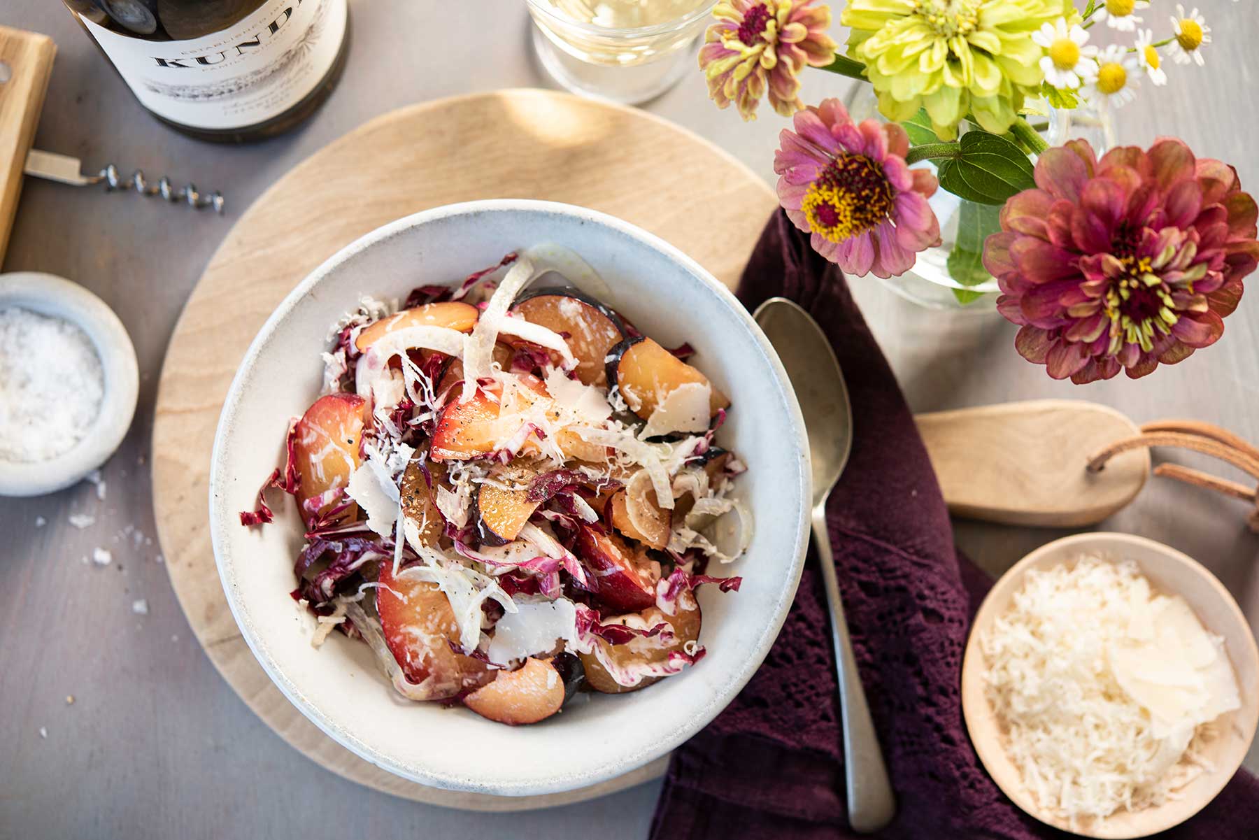 Plum and Parmesan Salad
