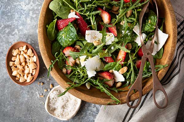 Spinach Strawberry Salad with Marcona Almonds