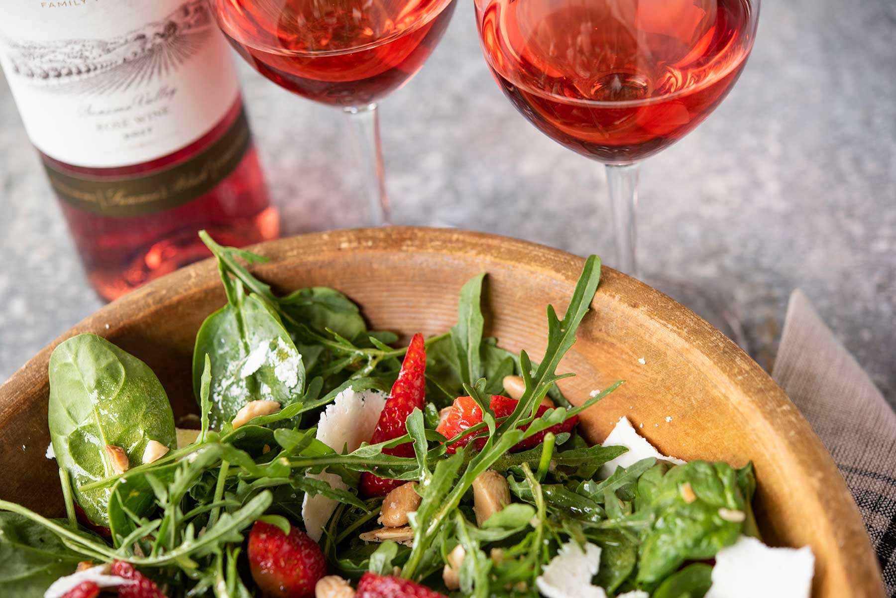 Spinach Strawberry Salad with Marcona Almonds