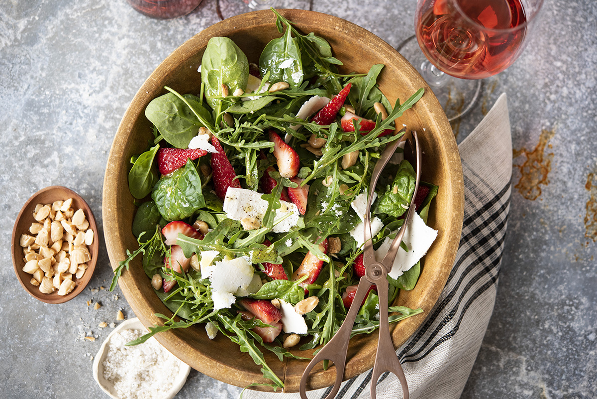 Spinach Strawberry Salad with Marcona Almonds