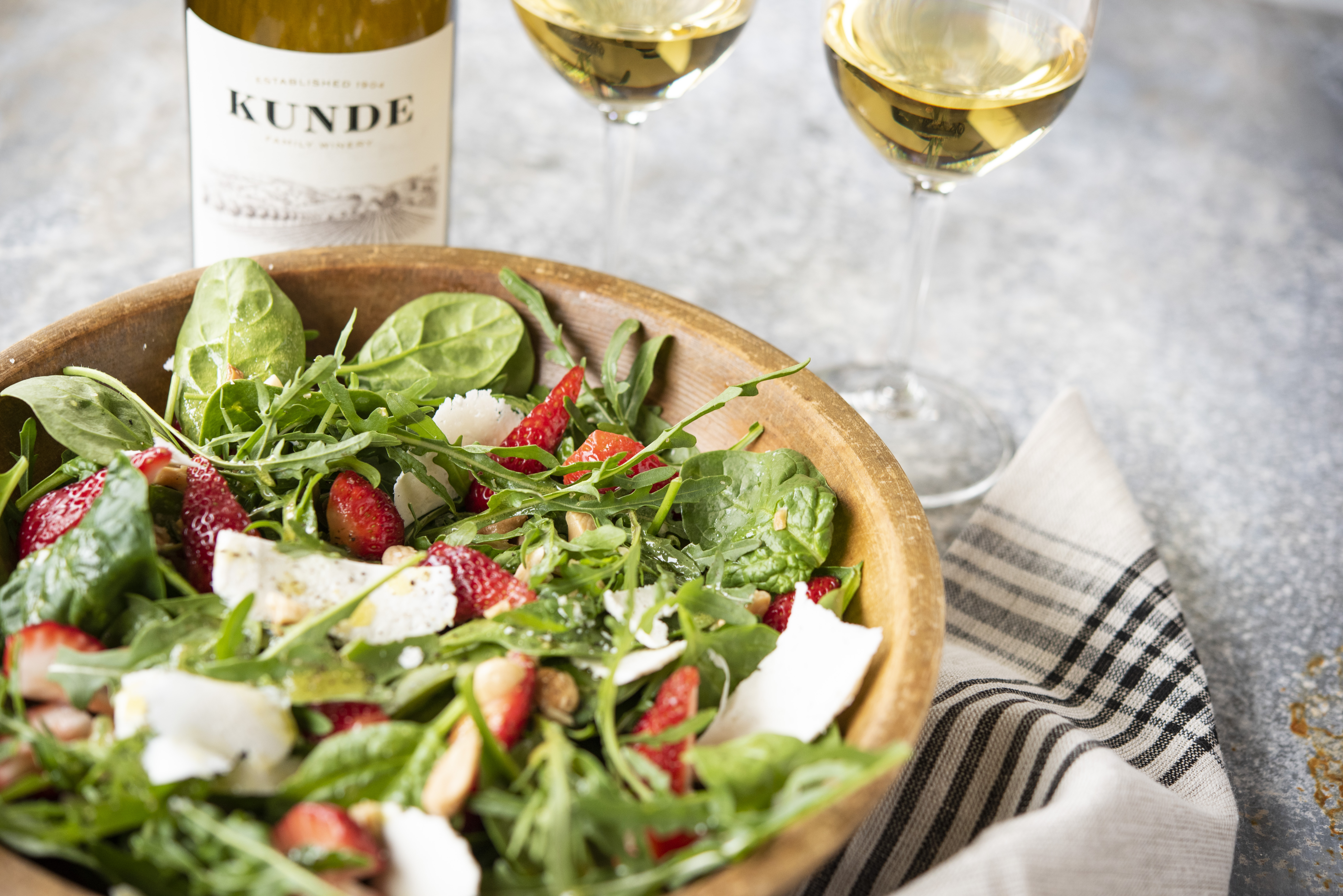 Spinach Strawberry Salad with Marcona Almonds