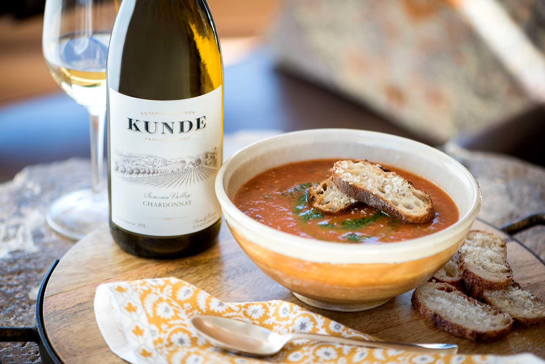 Heirloom Tomato Soup with Parmesan Crostini