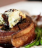 Bacon Wrapped Filet Mignon with Port Reduction Sauce