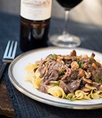 Recipe Image of Red Wine Infused Beef Stroganoff