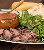 Grilled Hanger Steak with Bacon Chimichurri