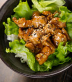 Teriyaki Chicken with Savoy Cabbage and Scallions