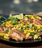 Grilled Chicken with Corn and Green Chili Salsa