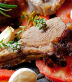 Grilled Lamb Chops with Roasted Garlic