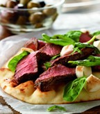 Grilled Steak and Fresh Mozzarella Flatbread