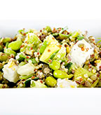 Farro or Quinoa Salad with Fresh English Peas and Arugula