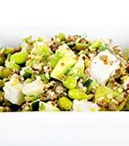 Farro or Quinoa Salad with Fresh English Peas and Arugula