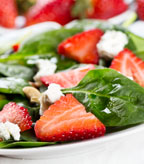 Spinach Strawberry Salad with Marcona Almonds