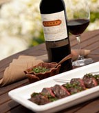 Grilled Hanger Steak with Bacon Chimichurri