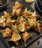 Crab Wontons with Seasame Soy Dipping Sauce